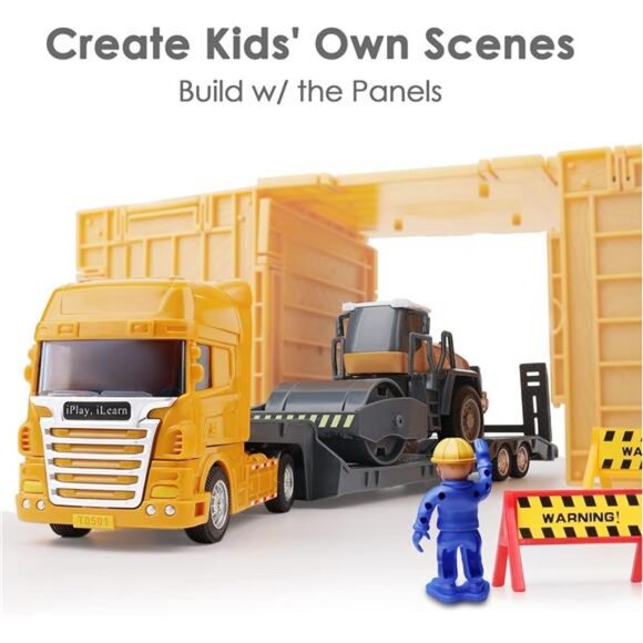 Kids Construction Toys Truck Set, Boys Engineering Vehicle - Picture 3 of 7